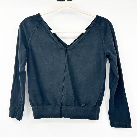 NWOT Akris Womens Elevated Basic Minimalist Mulberry Silk Blend V-Neck Top Black - Picture 1 of 6